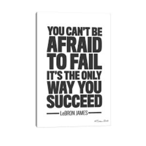 ICanvas,'You Can't Be Afraid To Fail It's The Only Way You Succeed' Vinyl  Wall